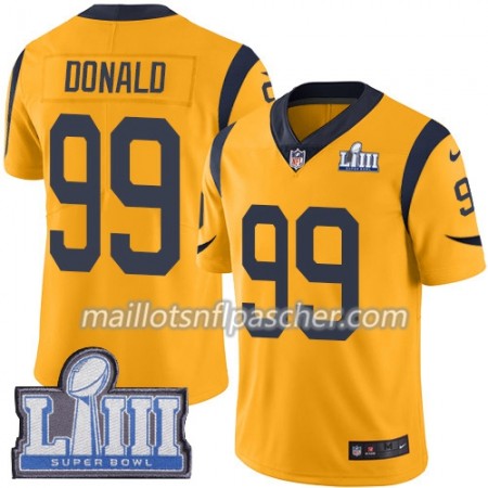 Maillot Los Angeles Rams Aaron Donald  99 Nike Or 2019 Super Bowl LIII - Homme